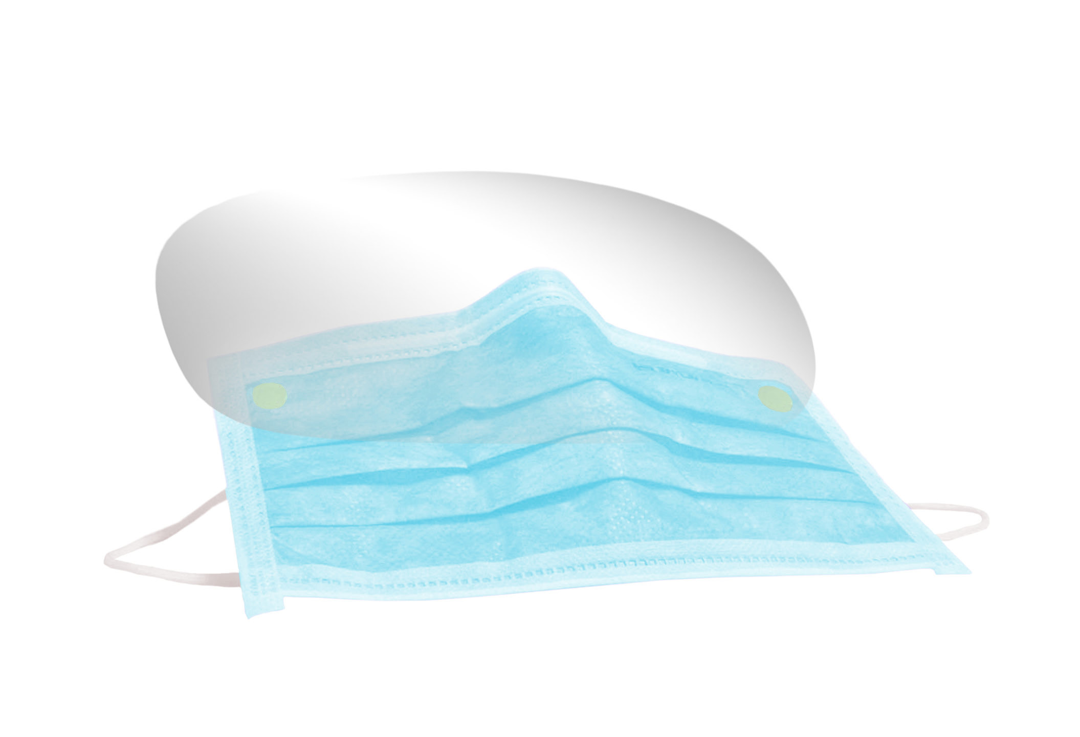 Monoart® Mund- und Augenschutz mit Gummizug blau – 25 Stk.