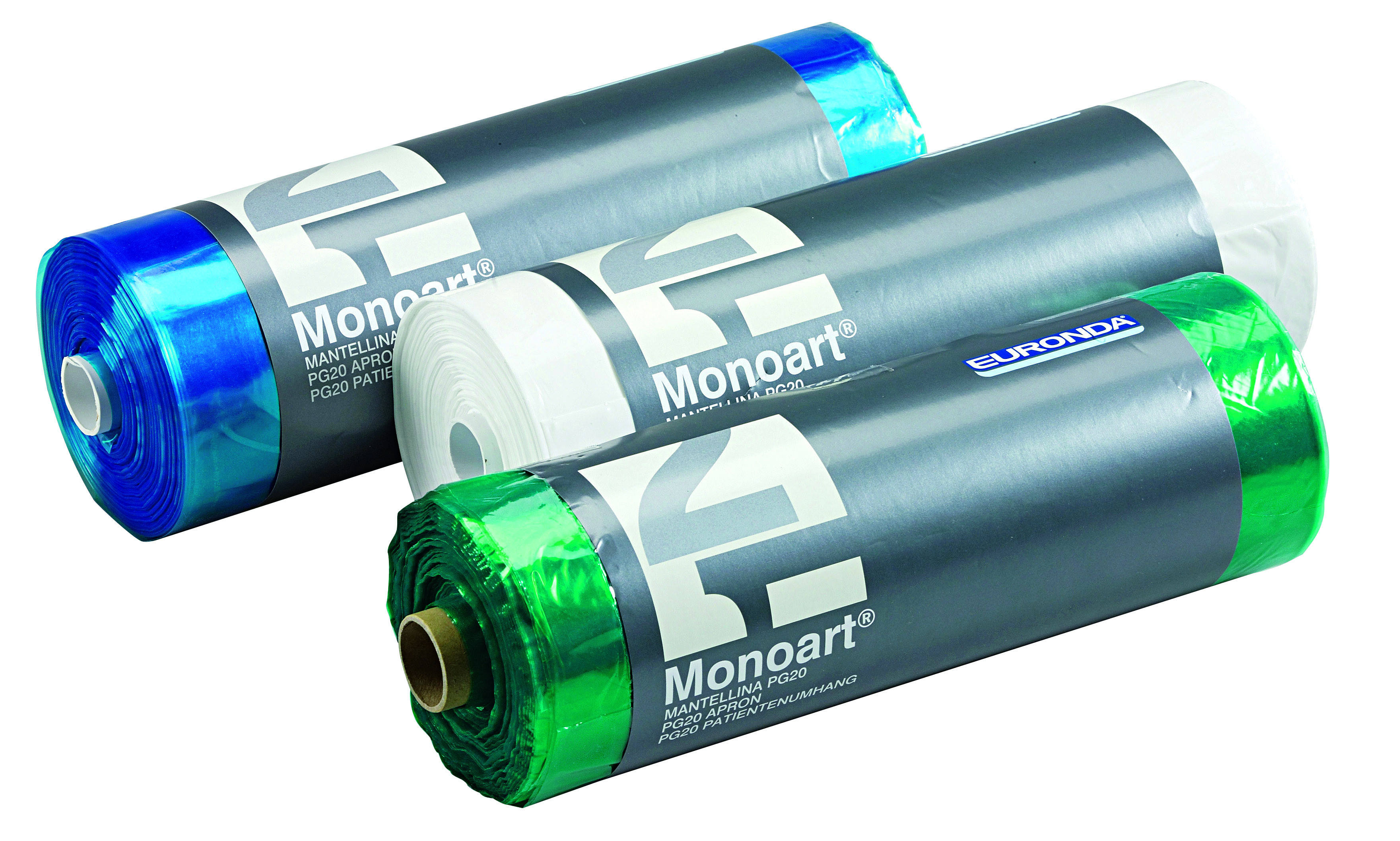 Monoart® Patientenumhänge, Kunststoff - blau - 200 Stk.