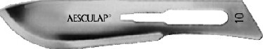 Skalpellklingen, Fig. 10, steril, 100 St.