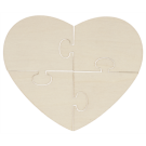 Holzpuzzle Herz 4-teilig - 6 Stk.