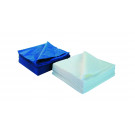 Monoart® Zelltuchservietten blau, weiß, 2- lagig, 3- lagig, 4- lagig, 40x40cm, 1/4 Falz